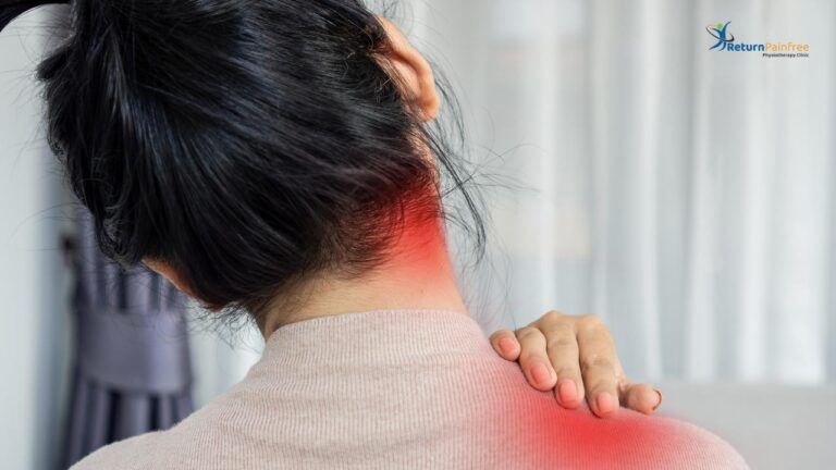 A professional physiotherapist performing a neck mobilization technique on a patient at a clinic on Sinhgad Road, Pune.